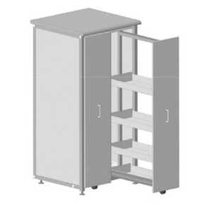 Шкаф 2 выдвижные вертикальные секции 640x630x1350 ЛС БМ