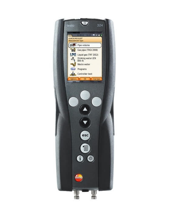 Testo 324 - Измерительный прибор для тестирования на герметичность газовых и гидравлических трубопроводов