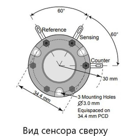 Сенсор электрохимический NO2/S-500-S на диоксид азота (NO2, 0-500ppm)
