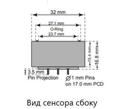 Сенсор электрохимический H2/C-1000 на водород (H2, 0-1000ppm)
