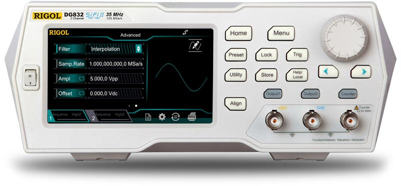 Генератор сигналов RIGOL DG812 с полосой пропускания 10 МГц
