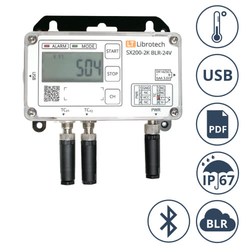 Измеритель-регистратор (логгер) температуры Librotech SX200-2K BLR-24V