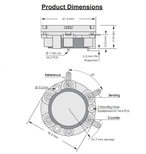 Сенсор 3-х электродный 3 Series 3CLH на хлор (Cl2, 0-250 ppm)